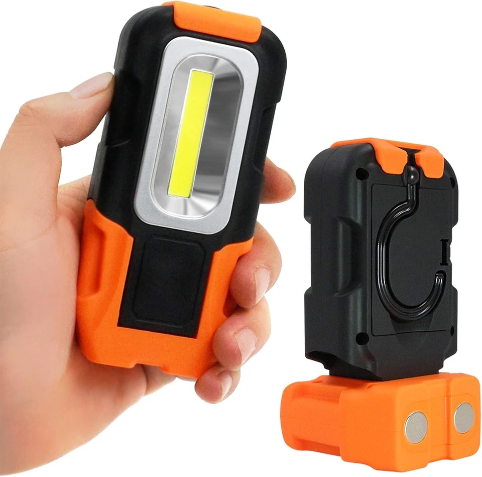 Luz de trabajo LED magnética compacta con gancho para camping y emergencias - 200 lúmenes Foto 3 de 4