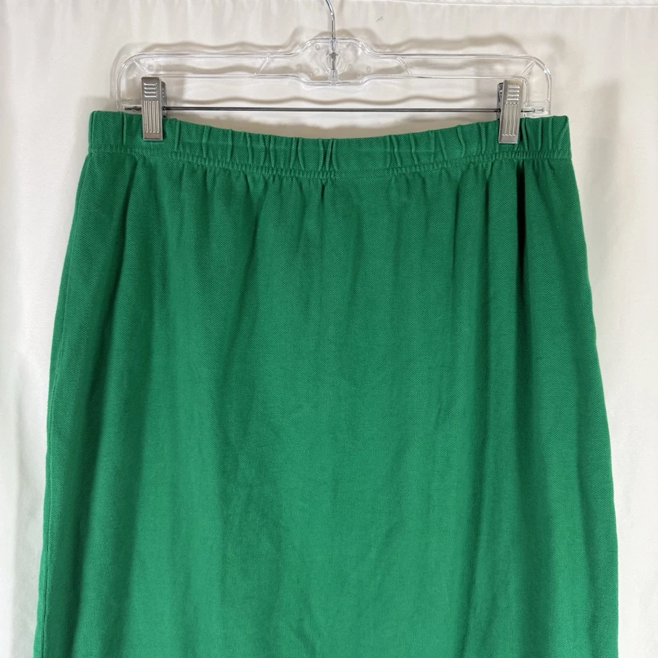 Falda para mujer The Quacker Factory 1X verde rosa piña cintura elástica algodón Foto 2 de 4