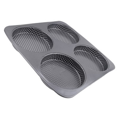 Hamburger Brötchenpfanne, 5 Zoll Antihaft Kohlenstoffstahl Hamburger Form, 4 Tassen Big7979