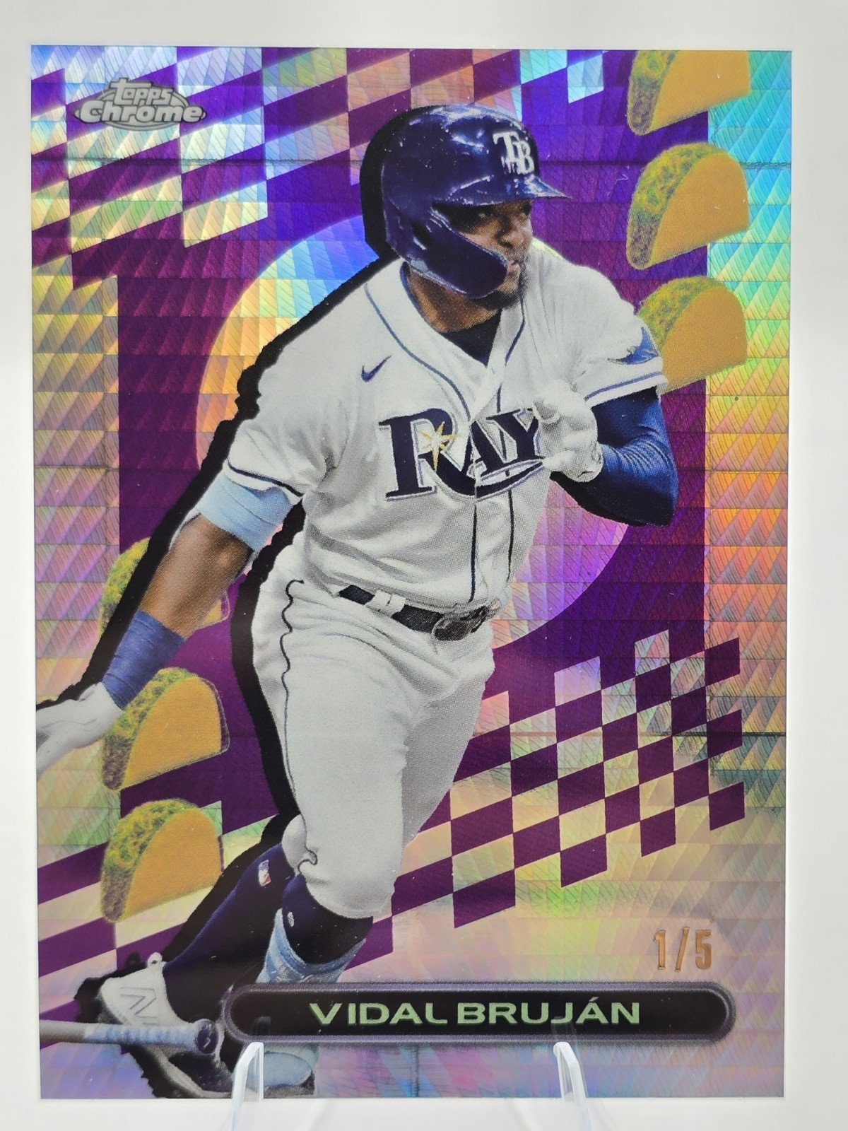 2023 Topps Chrome Vidal Brujan Taco Fractor 1/5 TF-159