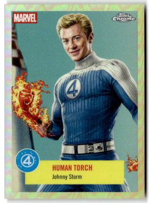 Topps Marvel Studios Chrome 2025 No. FF-3 Human Torch First Steps Refractor