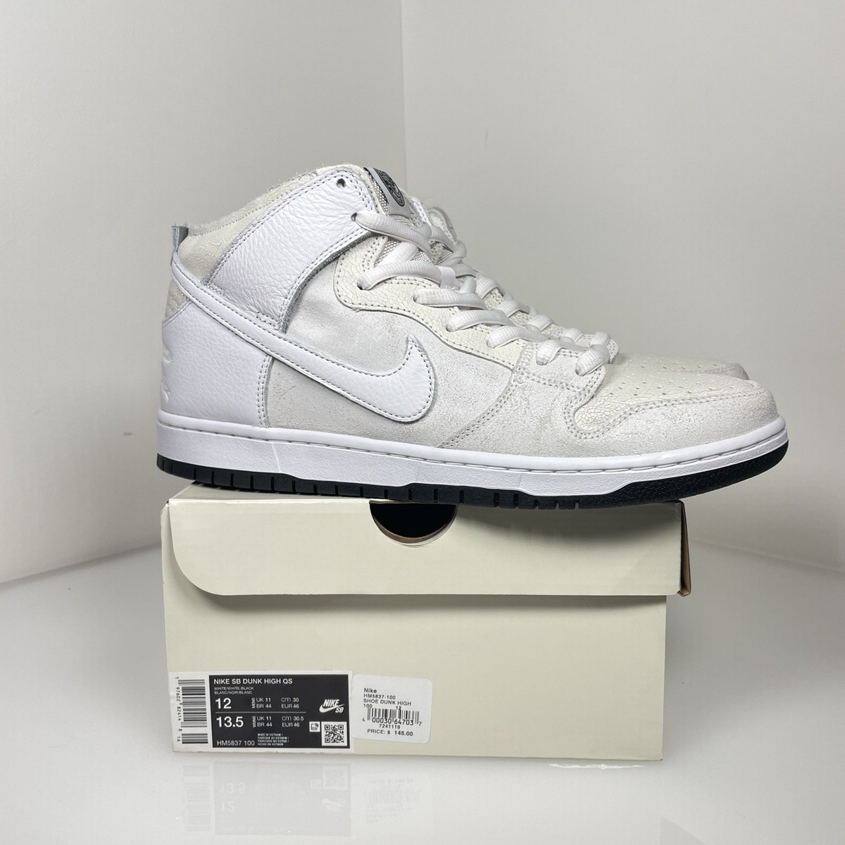 Nike SB Dunk High QS Anti Hero White Size 12 HM5837-100