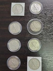 Lot of 8 EIGHT COINS TOTAL WALKING LIBERTY HALF DOLLARS 90% SILVER - FREE SHIP