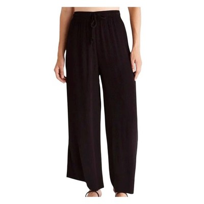 New Z Supply Whitesands Wide Leg Drawstring Pants sz XL Gauzy Beachy Loungewear