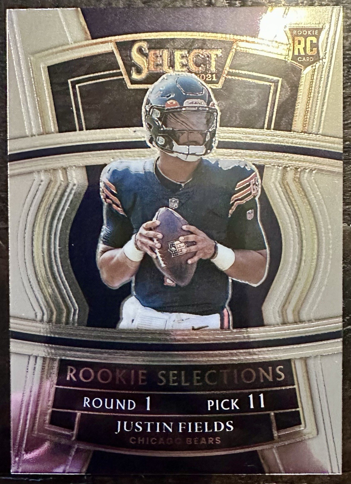 Justin Fields 2021 Panini Select Rookie Selections #RS-4 Chicago Bears (RC)