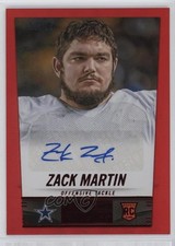 2014 Panini Hot Rookies Rookie Signatures Red 57/75 Zack Martin #440 Auto 19zq