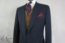 Paul Stuart Classic navy blue gold button full canvas sport coat 44 L