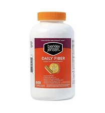 Berkley Jensen Daily Psyllium Husk Fiber Supplement, 600  Capsules Exp 11/26+