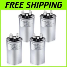 4-Pack 45+5 MFD Dual Run Capacitor for HVAC 370/440V - Reliable Performance