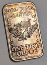 Vintage 1 oz .999 Silver Bar ~ 1981 US Assay Office ~ CC San Francisco 