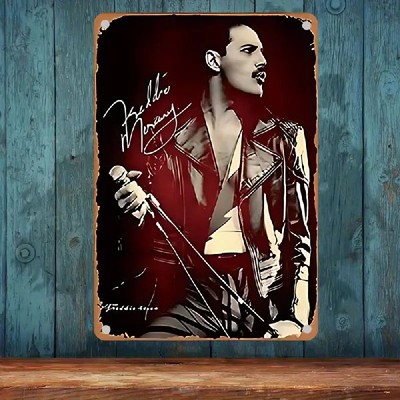 Blechschild Freddie MERCURY Nostalgie Retro Metallschild TEL2576