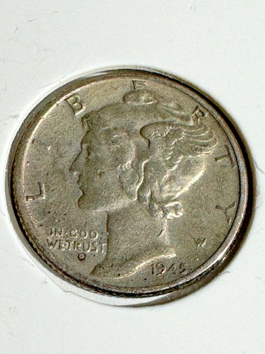 1945 Mercury Dime 10C Extremely Fine (XF) Condition