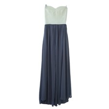 Ceremony by Joanna August Strapless Maxi Formal Dress Size 0 Cream, Gray