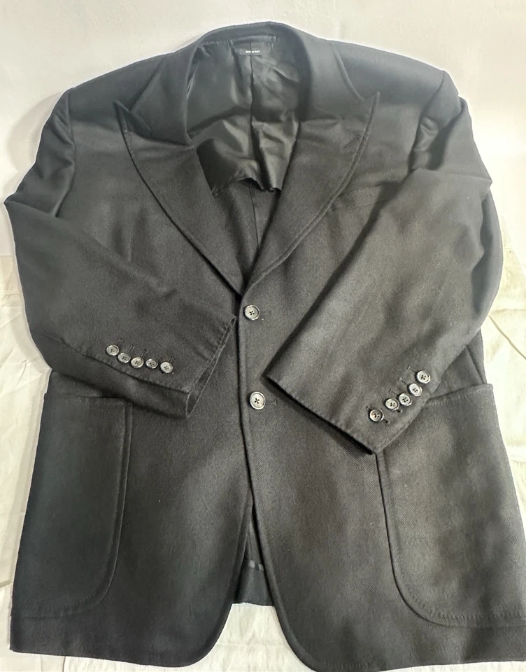 Abrigo deportivo Tom Ford 100 % cachemir negro EU 58R/US 46R precio de venta sugerido por el fabricante 7450 USD Foto 3 de 4