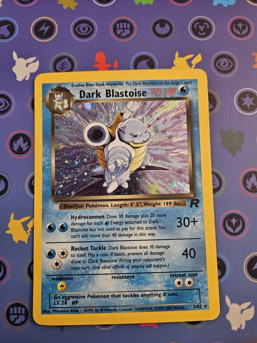 dark blastoise pokemon card value Dark Blastoise 20/82 Team Rocket Non-Holo Rare Pokemon Card Near Mint/