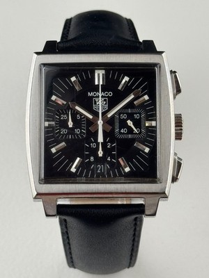 TAG Heuer Monaco Automatic Chronograph CW2111 Calibre 17 Box & Papers, New Strap