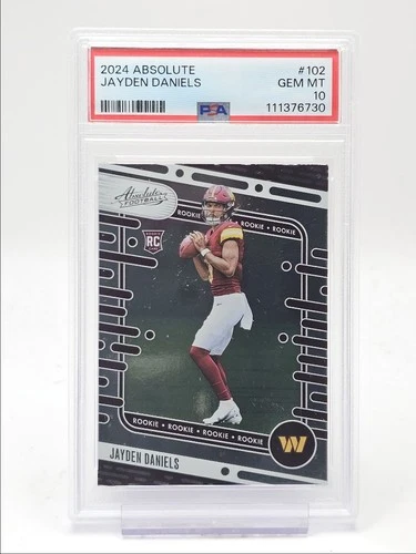 JAYDEN DANIELS 2024 ABSOLUTE ROOKIE FOOTBALL COMMANDERS RC PSA 10 Q5346