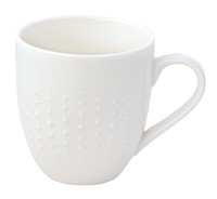 Becher, Tasse Drops White Mit Punktrelief Weiß FüR 350Ml Porzellan Easy Life Wa