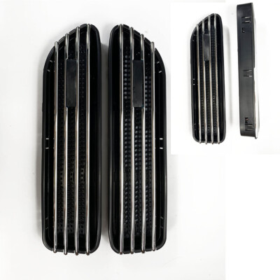 E46 M3 Chrome Silver With Matte Black Side Fender Grille Vent HK Accent Forte