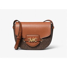 Michael Kors Reed Small Logo and Leather Crossbody Bag (Brown) 35F3G6RC1B-847