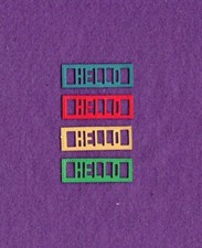 WORD SCALLOPED HELLO die cuts scrapbook cards