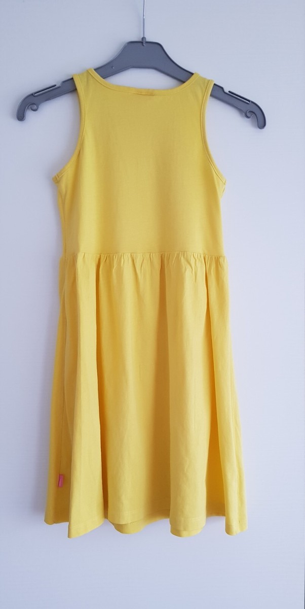 Robe été fille jaune sans manches détail noeud 10/11 ans