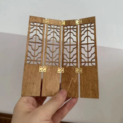 Maßstab 1:12 Puppenhaus Miniatur Mini-Möbel Brauner Bildschirm Unvollendet Holz - Bild 1 von 4