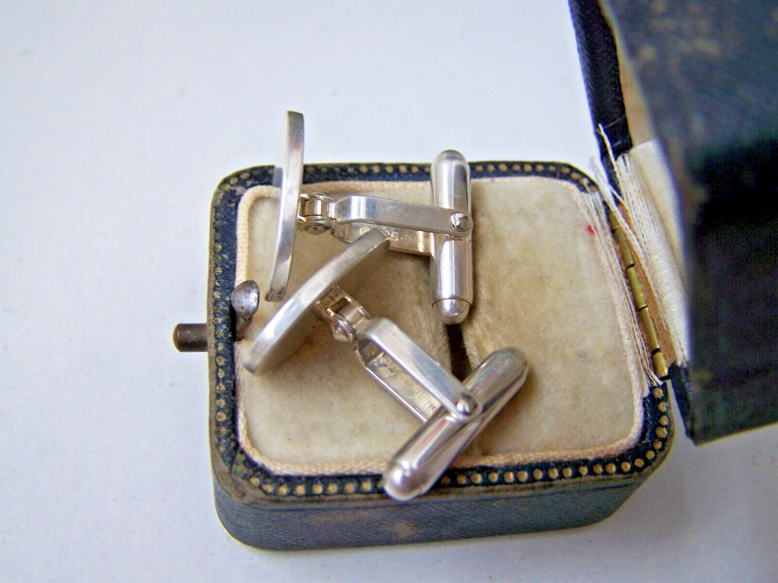 SUPERB 925 SOLID STERLING SILVER CUT CUFFLINKS NO… - image 6