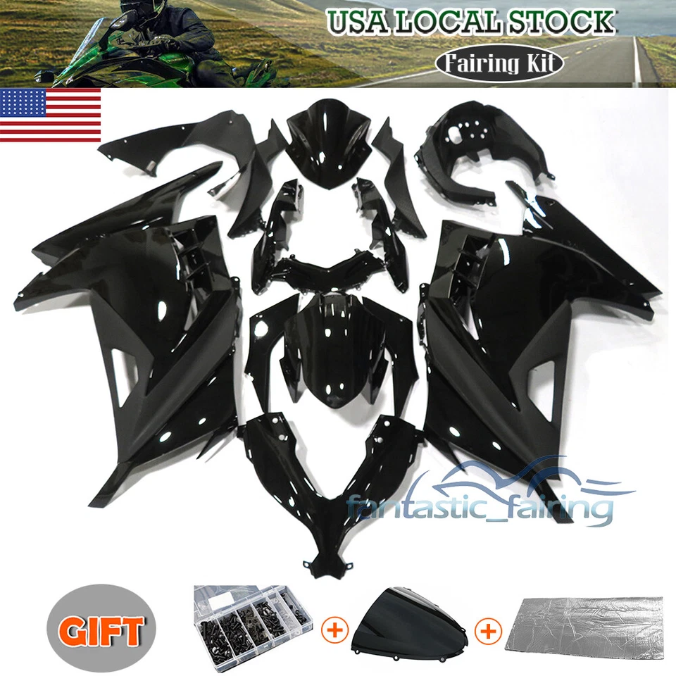 Fairing Kit Fit For Kawasaki Ninja 300 2013-2017 ABS Injection Bodywork w/ Bolts - Image 4 of 4