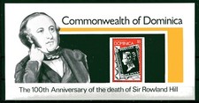 DOMINICA 1979, PENNY BLACK, ROWLAND HILL, POSTAL HISTORY, Scott 612 S/S, MNH