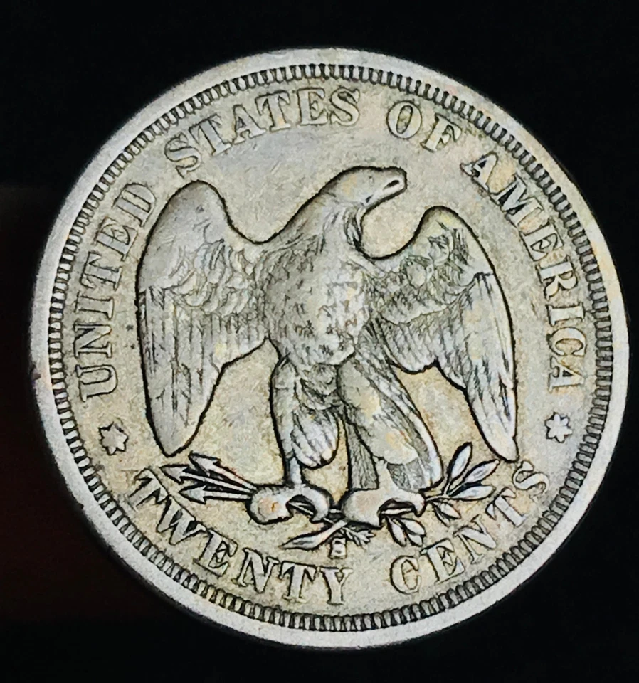 1875 S Twenty Cent Piece 20C Ungraded Choice 90% Silver US Coin CC24642 - Image 4 of 4