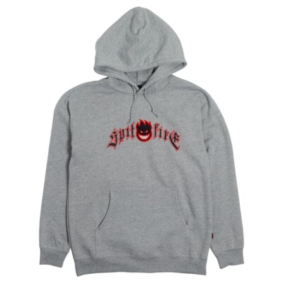 Spitfire Wheels Immortal Fire Embroidered Heather Gray Hoodie