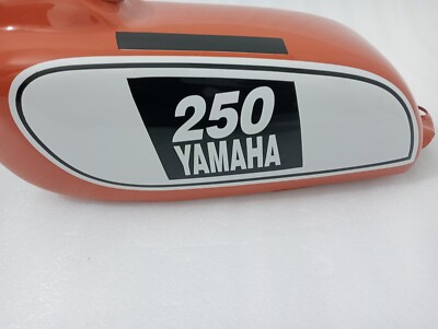 Yamaha DT 250 DT250 Enduro, 1975 to 1977 Orange Painted Steel Fuel