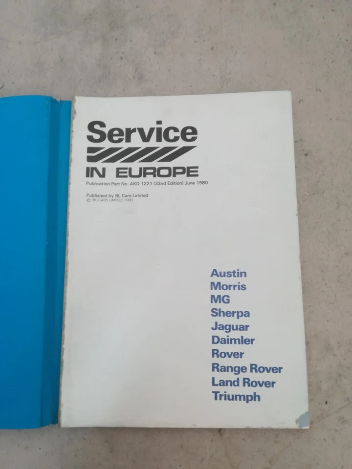libretto service europe land rover range rover jaguar sherpa daimler libro book - Immagine 3 di 4
