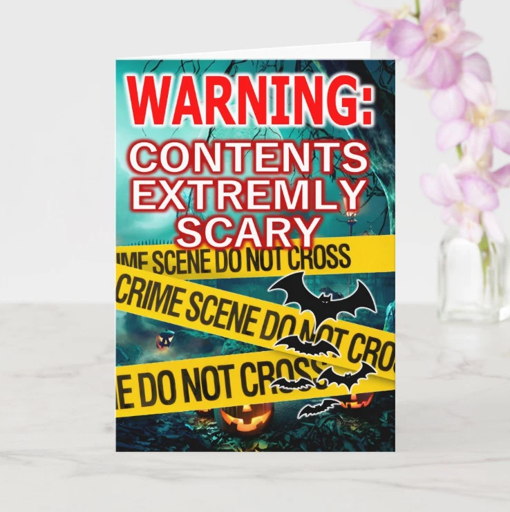 Happy Halloween - Scary 5.5" x 8.5'' Treat-&-Card with Writing Space Inside - Image 4 of 4