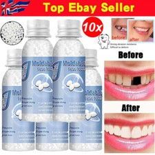 10/8x Tooth Repair Granules Temporary Kit Fitting Beads Reusable False Teeth New