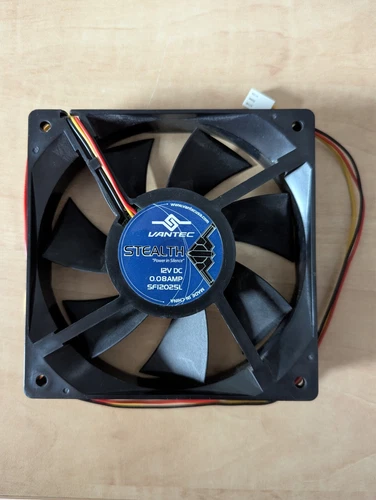 VANTEC SF12025L 120mm x 120mm x 25mm STEALTH CASE FAN