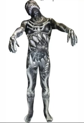 ADULT MORPH SKULL BONES HALLOWEEN COSTUME SIZE XL XLARGE Full Body Party $59.99