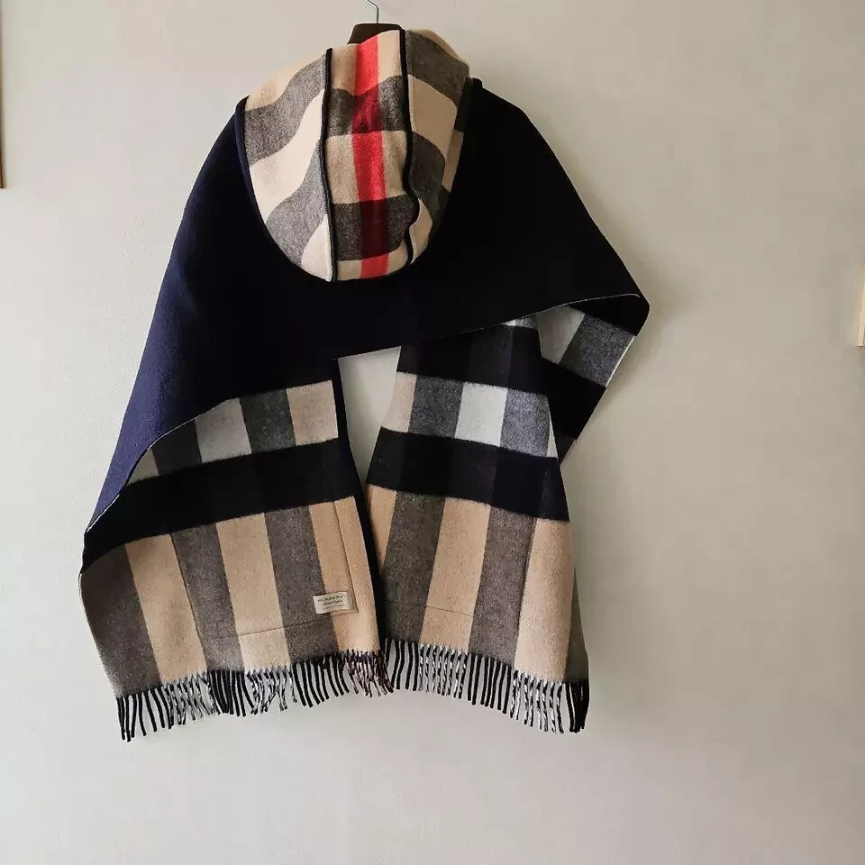 Rare Burberry Stole Poncho Women Scarf Accessory Auth USED