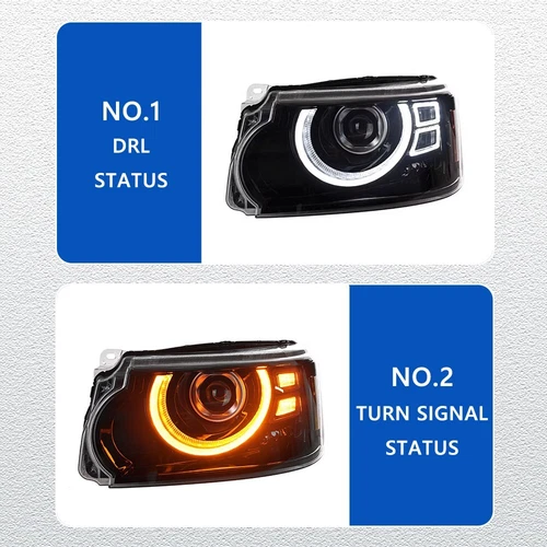 Conjunto de 1 par de faros LED para Land Rover Range Rover Sport 2005-2013 - Imagen 6 de 19
