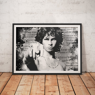 JIM MORRISON THE DOORS stilvolles SEIDENPOSTER atemberaubende Wandkunst Größe wählen