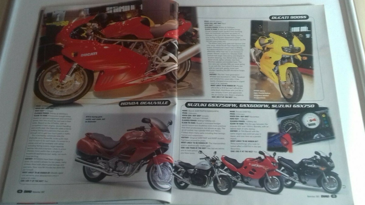 Bike Magazine November 1997 Agusta MV Yamaha YZF Aprilia RSV Mille