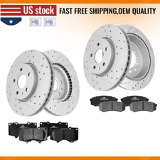 Front Rear Brake Rotors Ceramic Pads for 2010 - 2023 Toyota 4Runner Lexus GX460