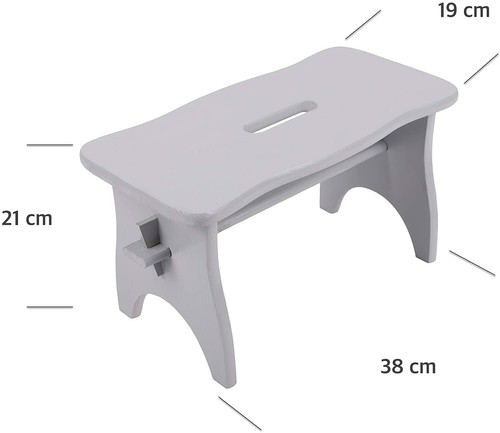 Creative Deco Holz Hocker | 39 x 18 x 21 cm | Tritthocker Holzbank | 5 Farben - Bild 16 von 35