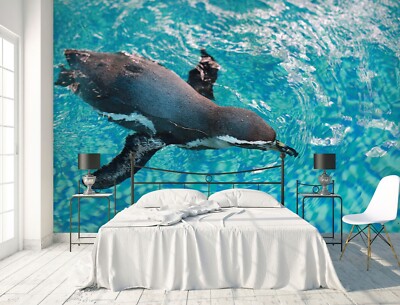 3D Cute Penguin ZHUA7028 Wallpaper Wall Murals Removable Self-adhesive Amy