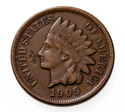 1909-S 1C Indian Cent in Very Fine VF Condition, XF in Wear, Four Diamonds