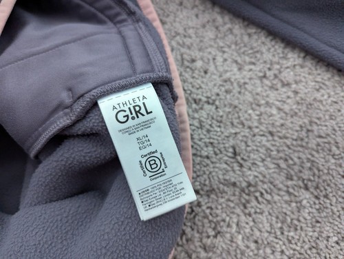 Athleta Girl Cold Snap Sweatshirt Girls XL/14 Purple Cozy Pullover Long Sleeves - Picture 5 of 7