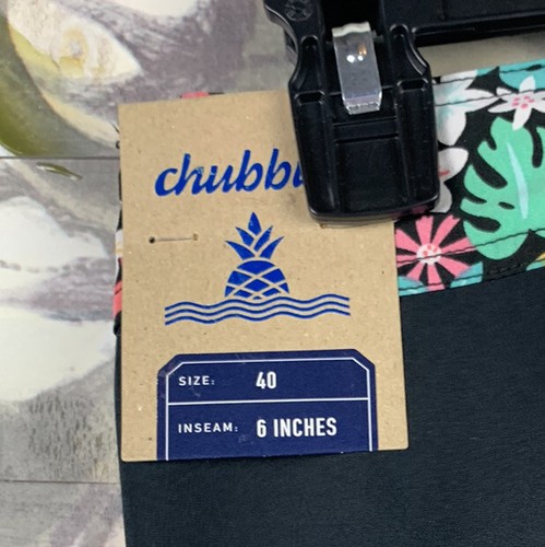 Chubbies Men's Stretch Swim Trunks 6" The Bloomerangs Black Size 40 -New - Picture 4 of 9