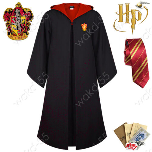 UK Harry Potter Gryffindor Ravenclaw Slytherin Robe Cloak Tie