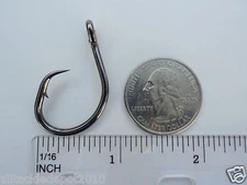 80 Circle Hooks 4x Strong 3/0 Black Nickel Fishing Hooks